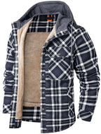 Caleb | Veste à capuche à carreaux robuste