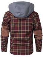 Caleb | Veste à capuche à carreaux robuste