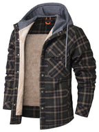 Caleb | Veste à capuche à carreaux robuste
