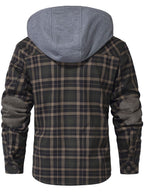 Caleb | Veste à capuche à carreaux robuste