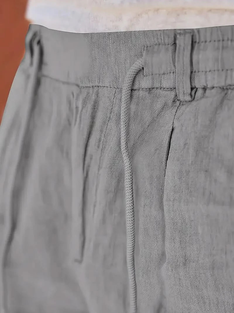 Evan | Pantalones rectos con cordón y ajuste holgado