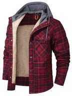 Caleb | Veste à capuche à carreaux robuste