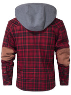 Caleb | Veste à capuche à carreaux robuste
