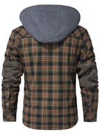 Caleb | Veste à capuche à carreaux robuste