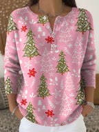 Tessa | Festive Button-Neck Christmas Jumper