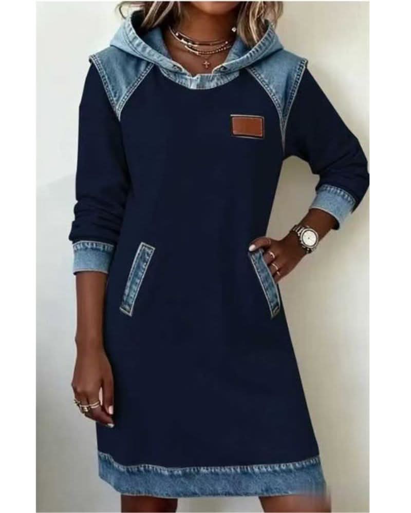 Hailey | Robe à capuche en jean