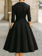 Gabriella | Robe midi gracieuse à col cache-cœur