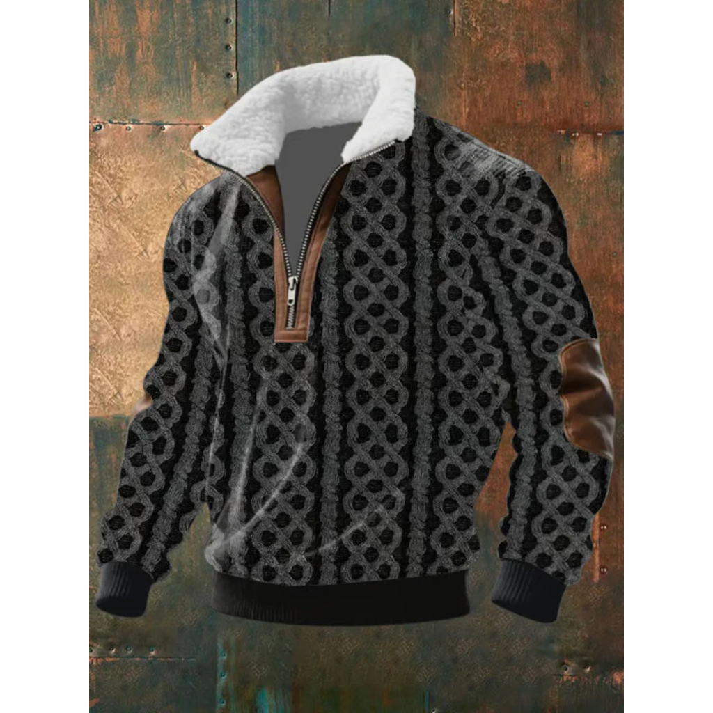 Holden | Pull zippé à col montant classique