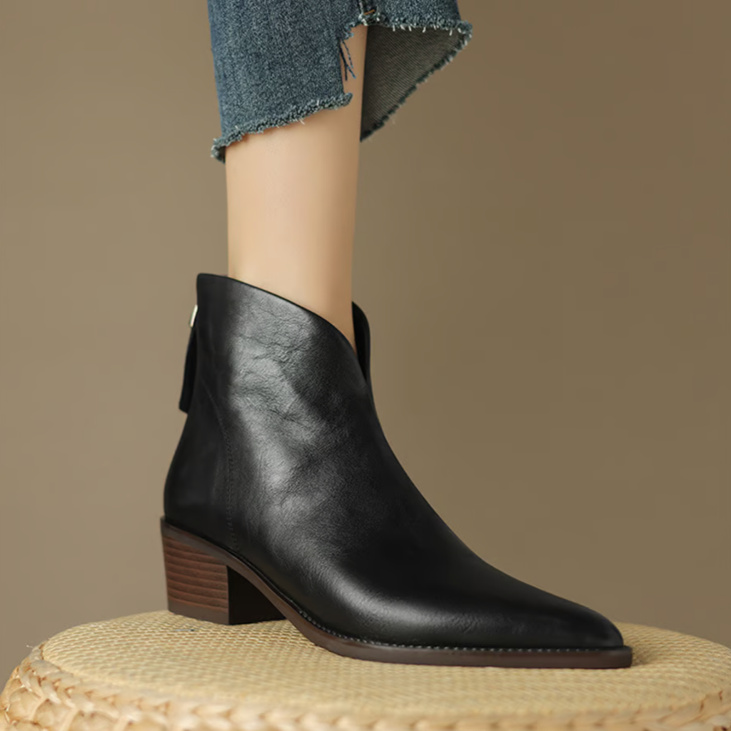 Elise | Bottines de luxe à talon bas