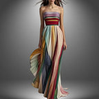 Isola - Elegant Pleated Evening Dress