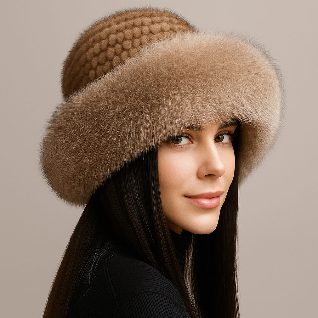Chapeau en fourrure de vison Velvet Frost