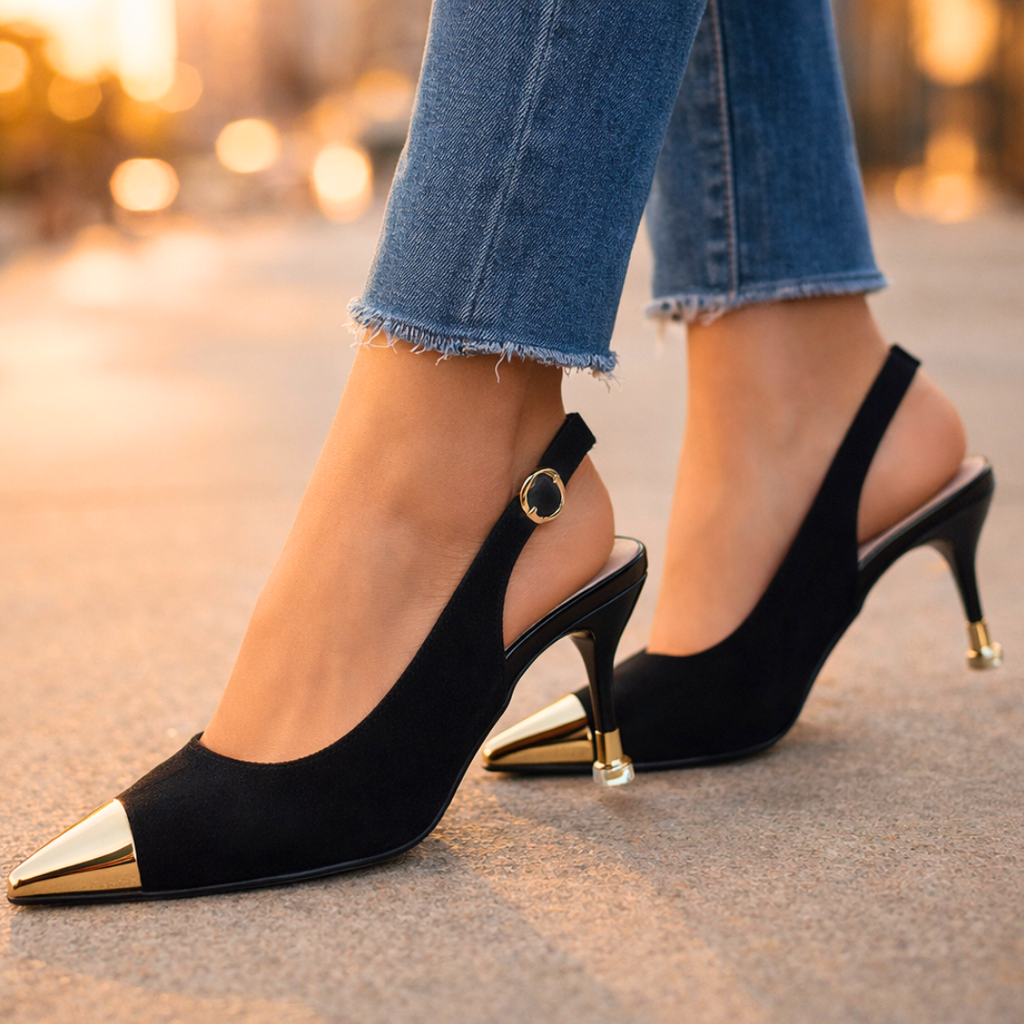 Tacones de aguja con tira trasera Odette