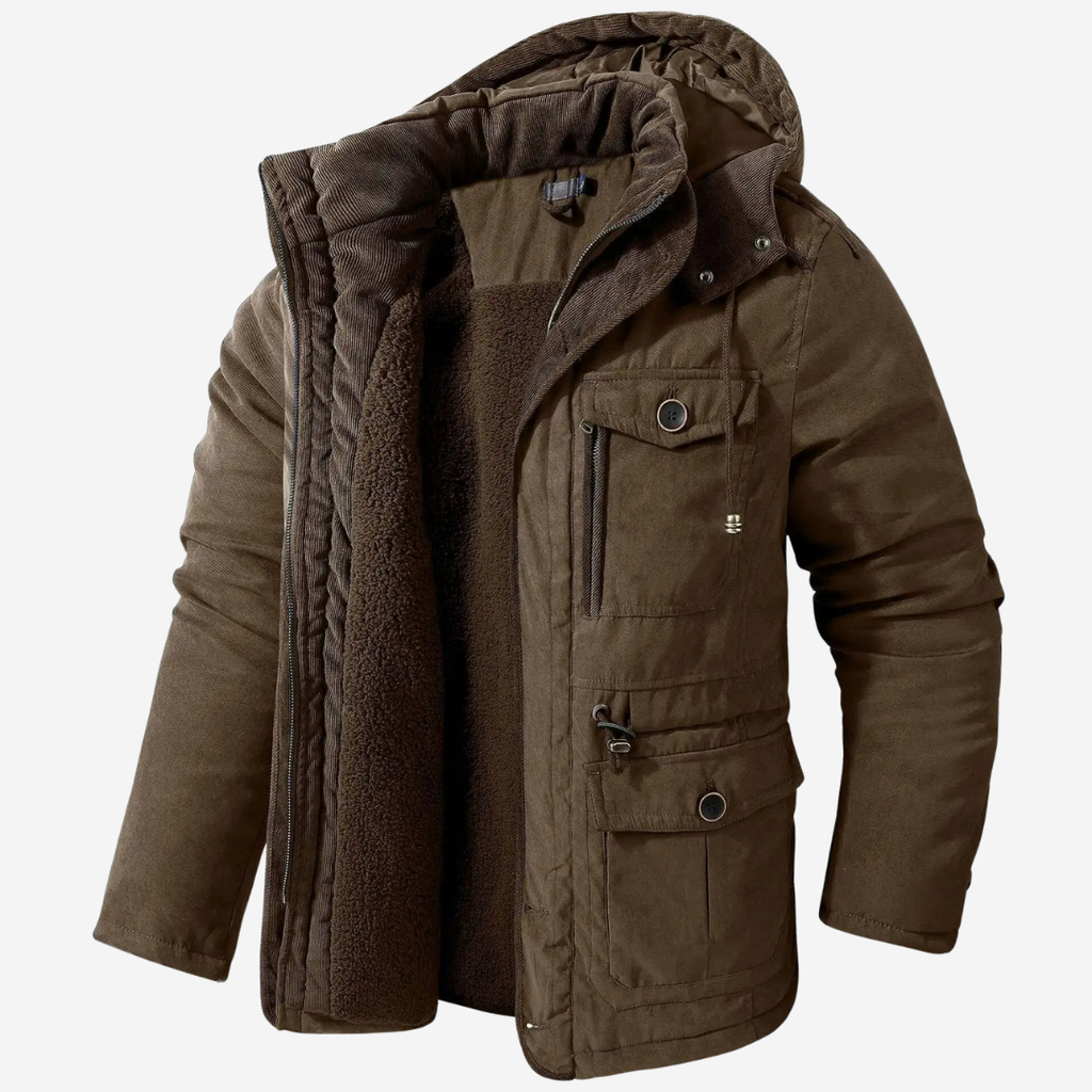 Caleb | Parka con capucha estructurada y elegante