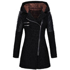 Hadley | Abrigo con capucha, cremallera estructurada en la parte delantera