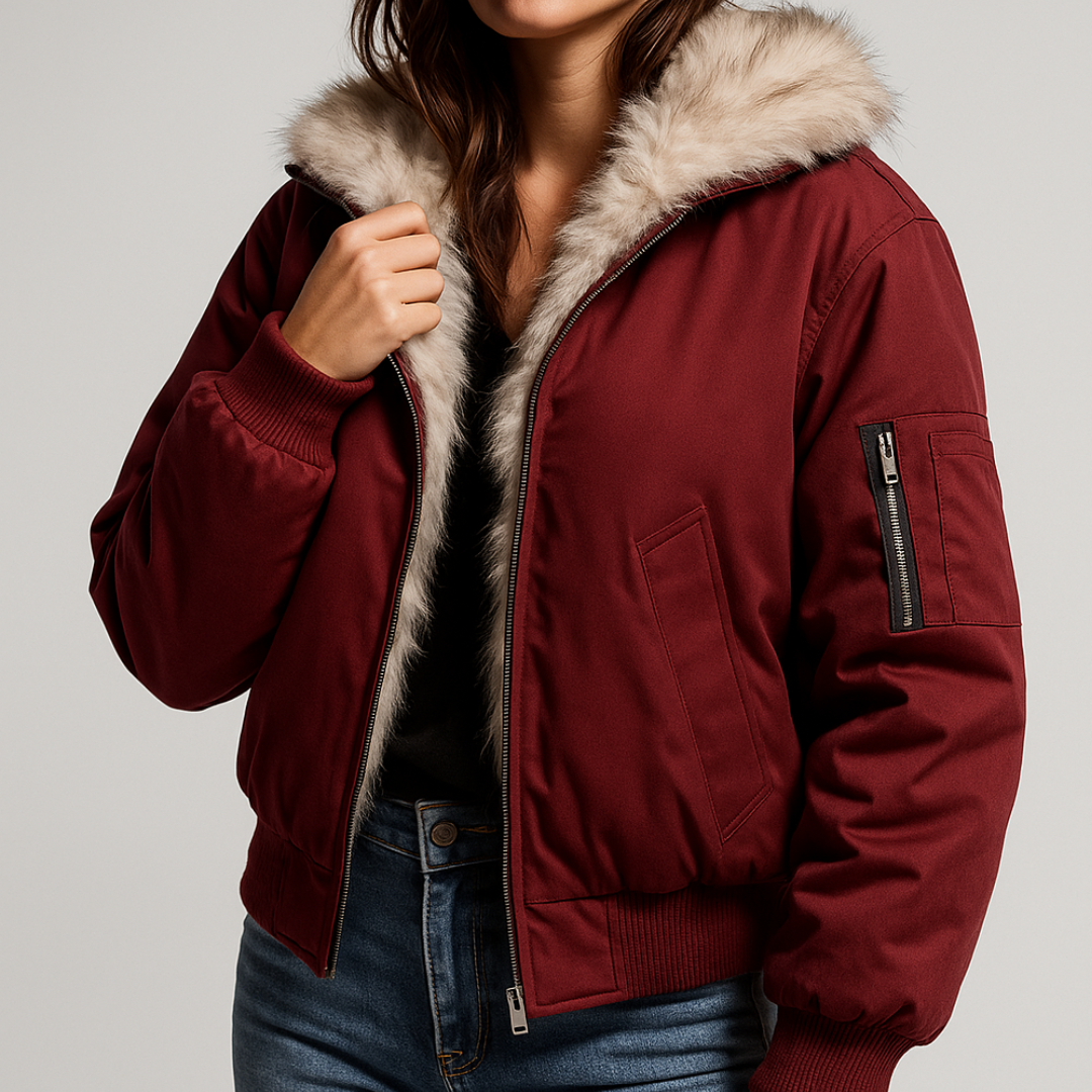 Blouson aviateur en fourrure Avalon Ridge