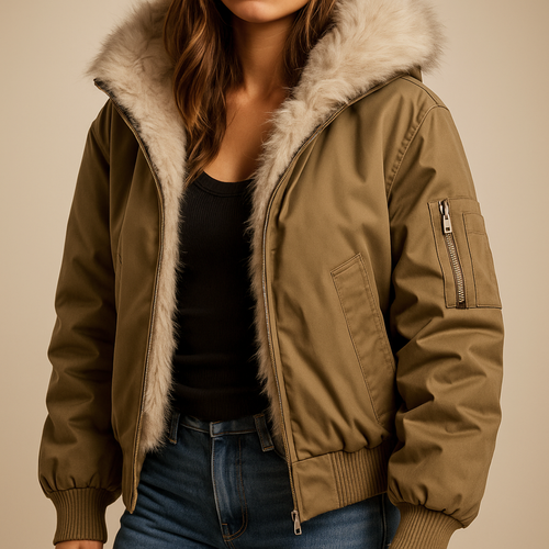 Cazadora bomber de pelo Avalon Ridge