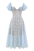 Austen™ | Blue Floral Lace Midi Dress