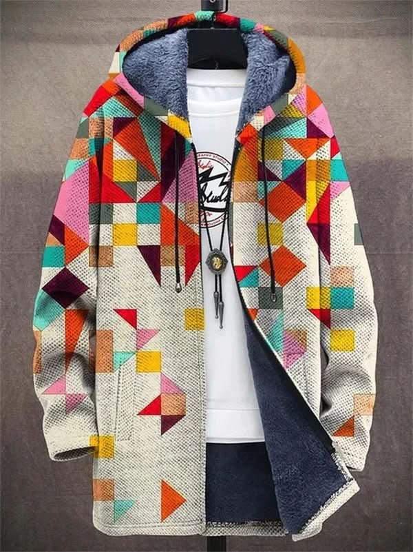 Pedro | Sudadera con Capucha y Parches de Color Cálidos