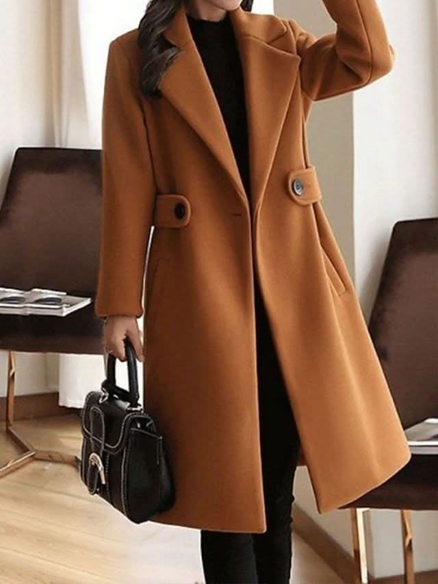 Eliza | Élégant Manteau Ceinturé Coupe Ajustée