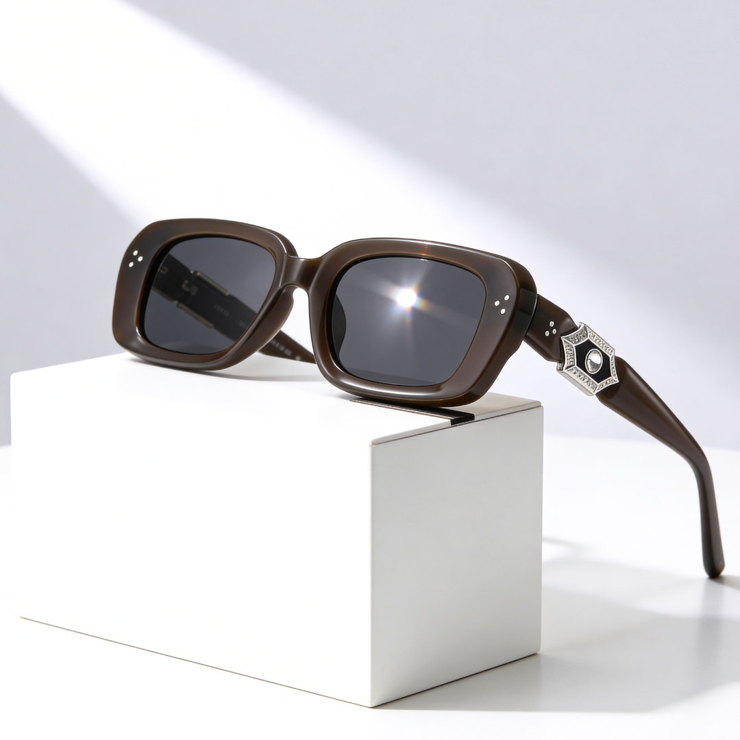 Sydney Gem™ | Rhinestone Oversized Square Sunglasses | UV400