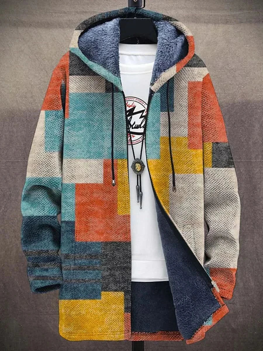 Pedro | Sudadera con Capucha y Parches de Color Cálidos