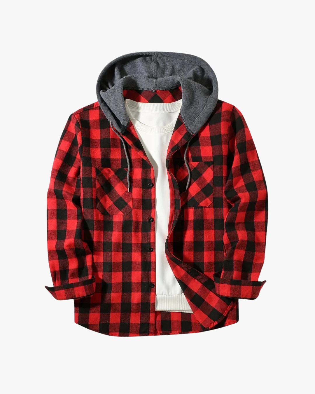 Rowan | Chaqueta de abrigo a cuadros estructurada con capucha