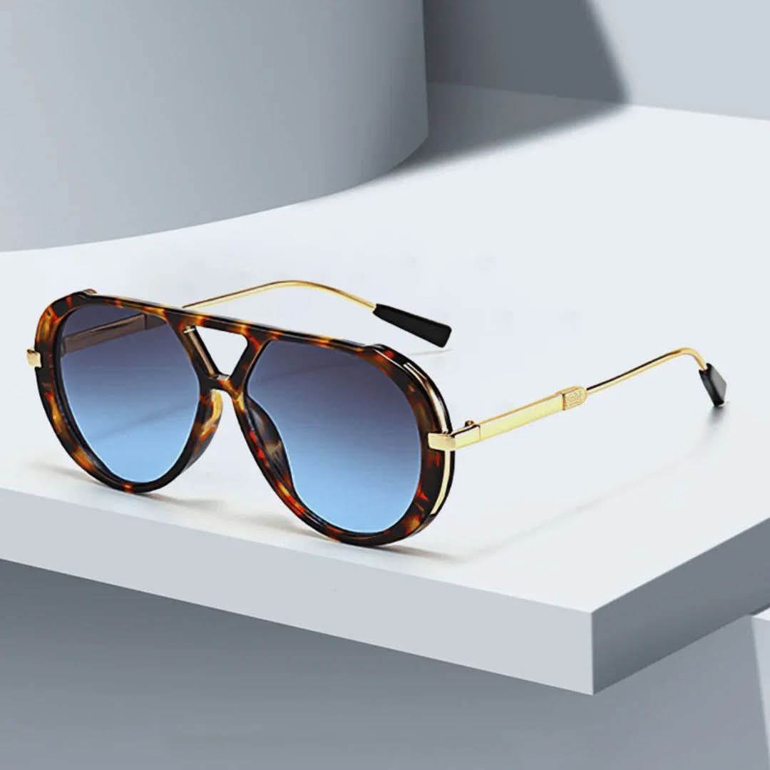 Primal Savage™ | Tiger Stripe Aviator Sunglasses | UV400 Gold