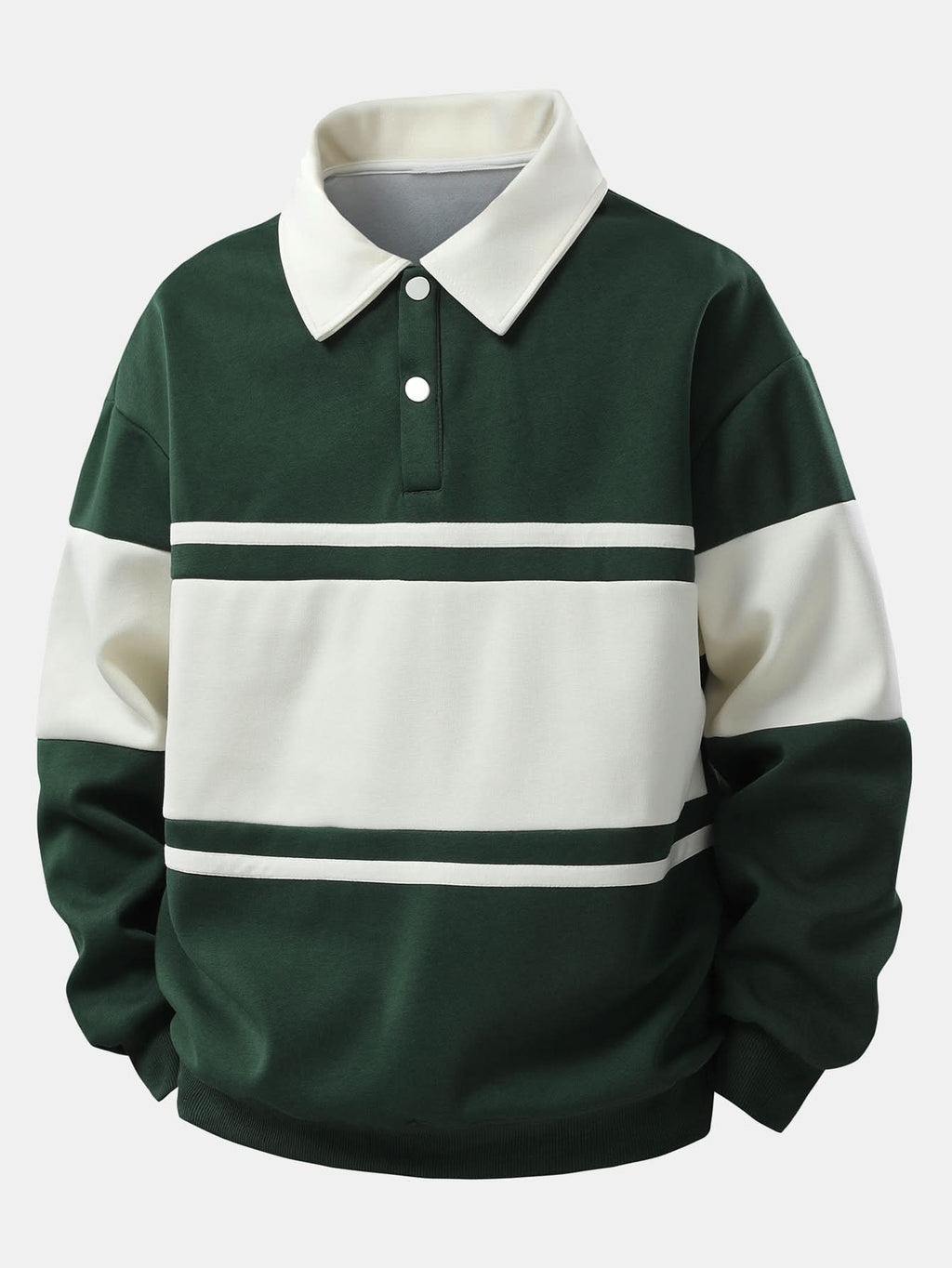 Miles | Polo molletonné rayé raffiné