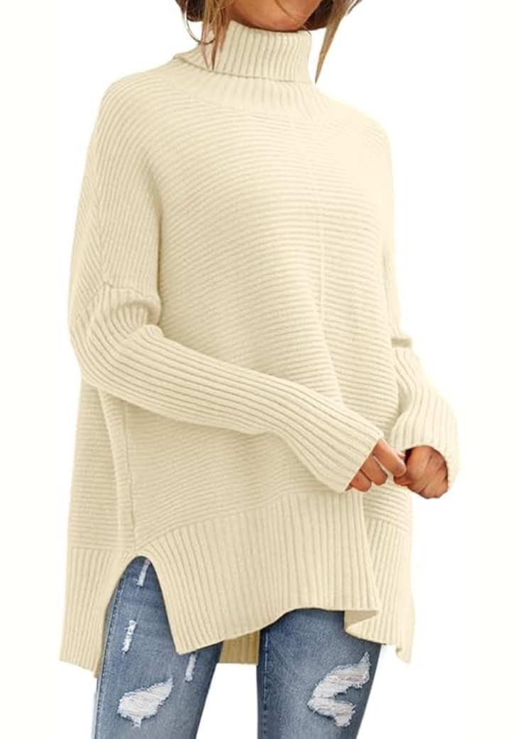 Megan | Suéter elegante de cuello alto y estilo relajado