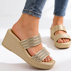 Sandalias Odette de alto brillo
