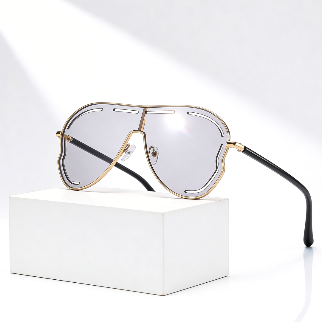 Dahlia Shield™ | Shield Gradient Aviator Sunglasses | UV400 Gold