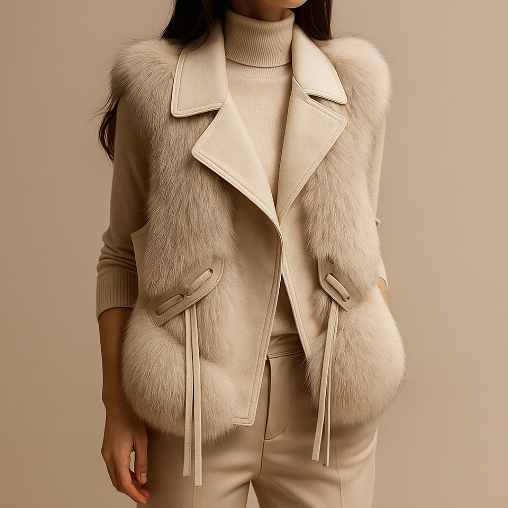 Chaleco de Piel Noble de Invierno
