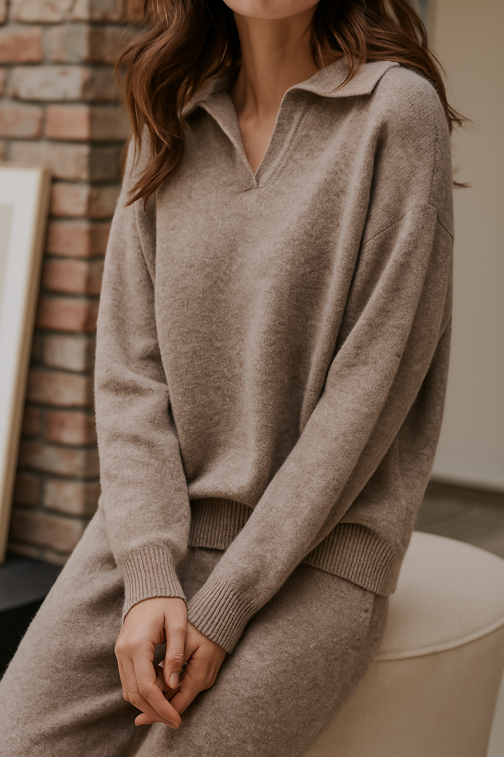 Harper | Conjunto Lounge Elegante a Medida con Cuello Polo