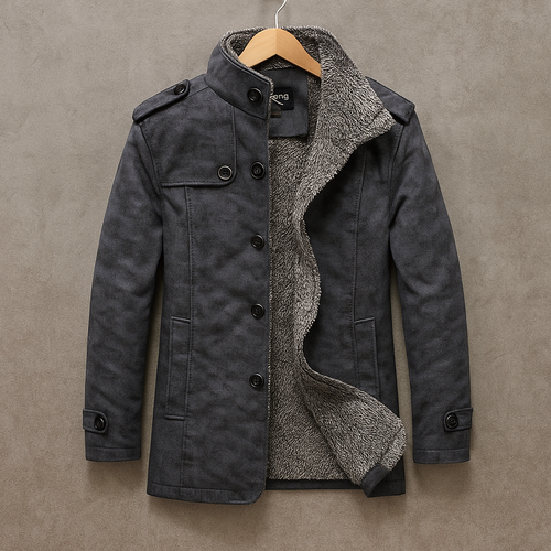 Beckham | Chaqueta larga estructurada con cuello alto llamativo