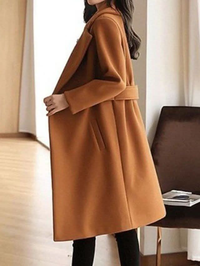 Eliza | Élégant Manteau Ceinturé Coupe Ajustée