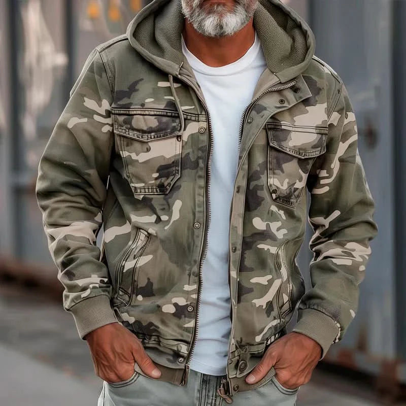 Beckett | Chaqueta utilitaria con capucha de camuflaje resistente