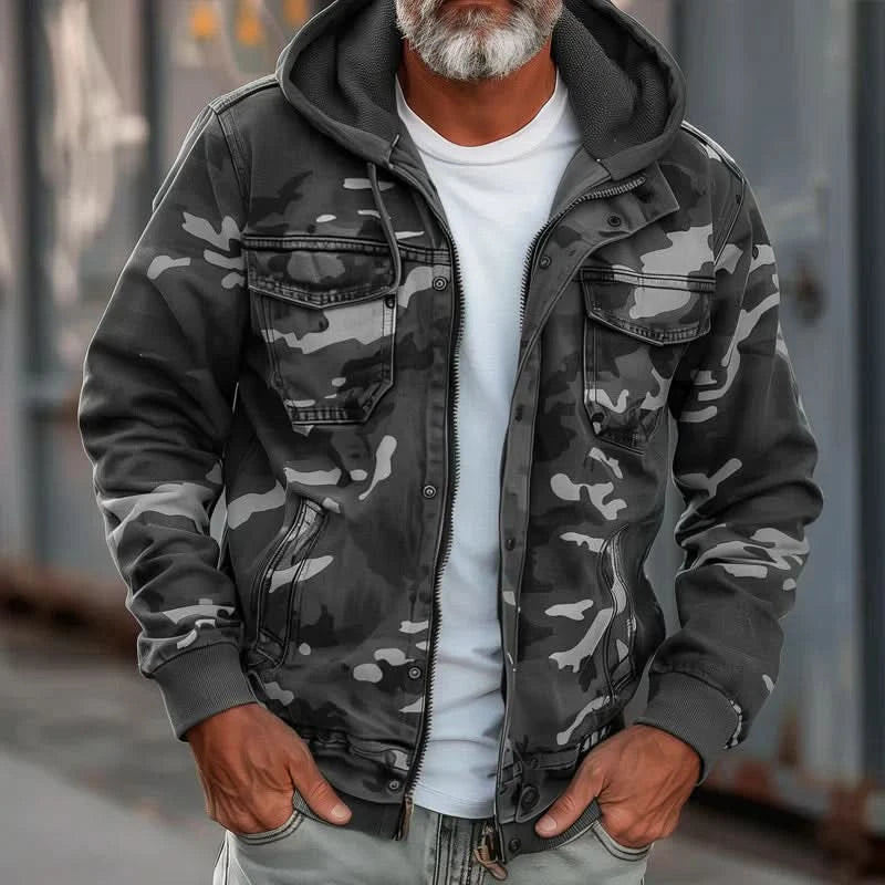 Beckett | Chaqueta utilitaria con capucha de camuflaje resistente