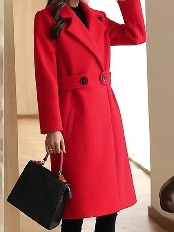 Eliza | Élégant Manteau Ceinturé Coupe Ajustée