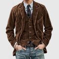 Frank | Conjunto de dos piezas de blazer y chaleco de pana prémium