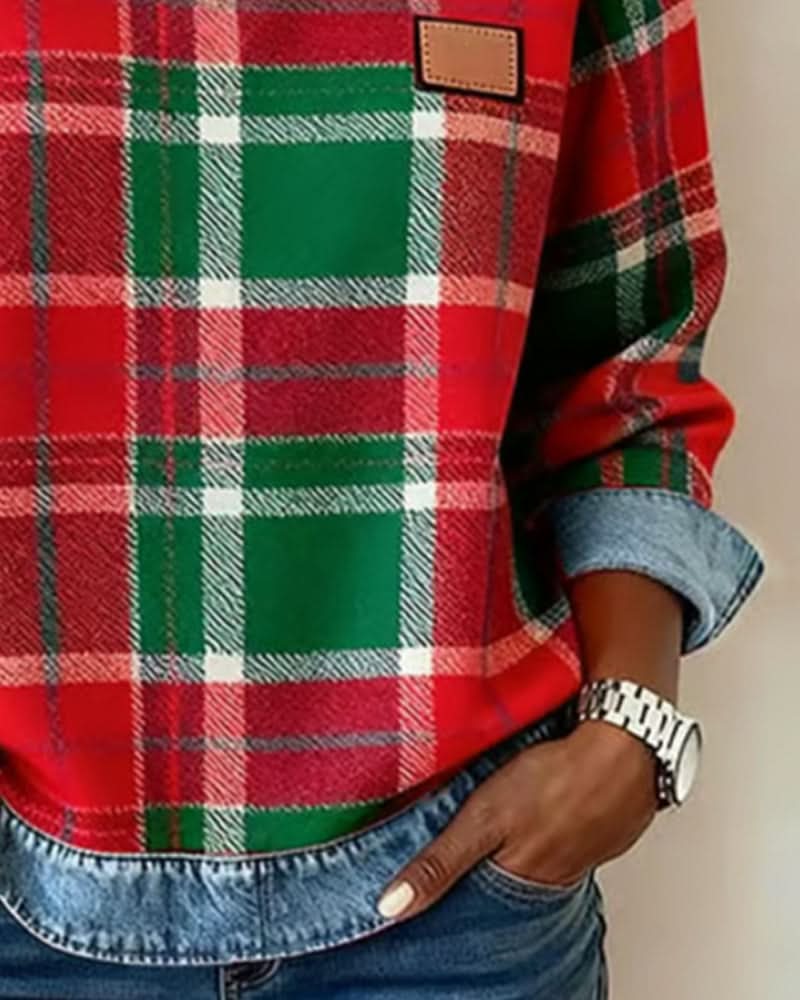 Riley | Sudadera de cuello redondo Patchwork