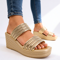 Sandalias Odette de alto brillo