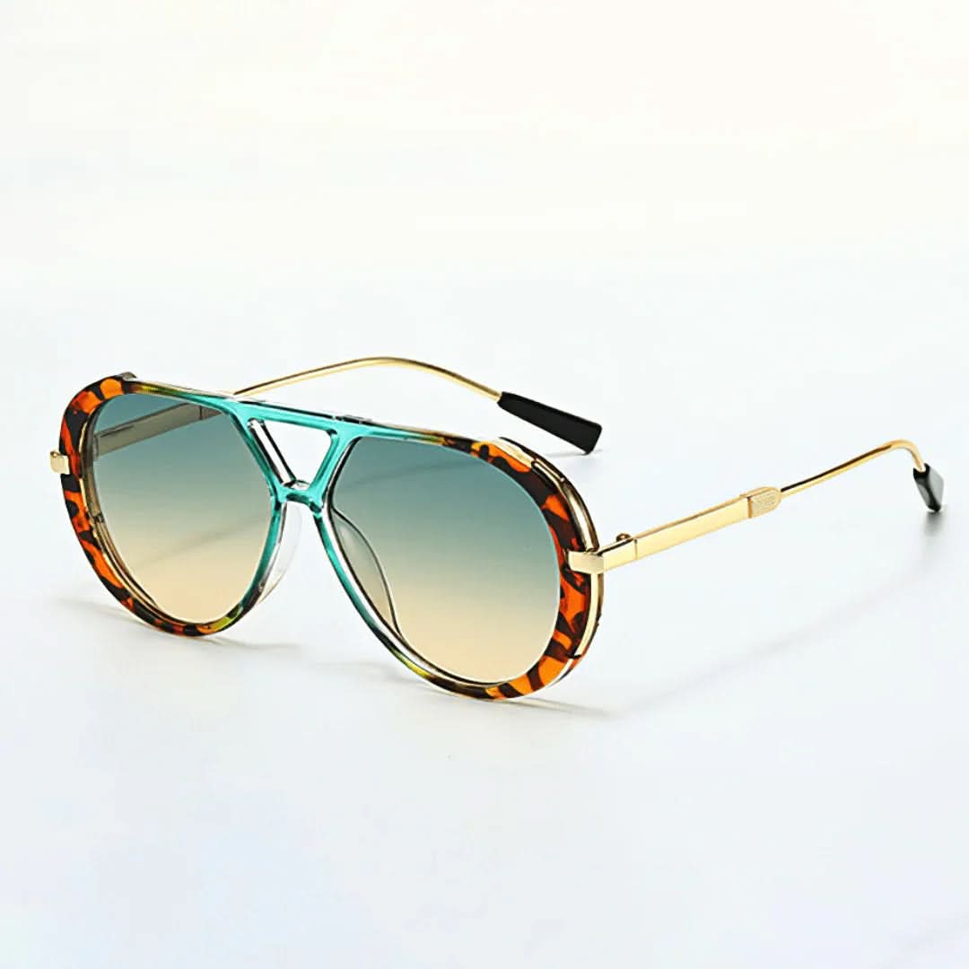 Primal Savage™ | Tiger Stripe Aviator Sunglasses | UV400 Gold