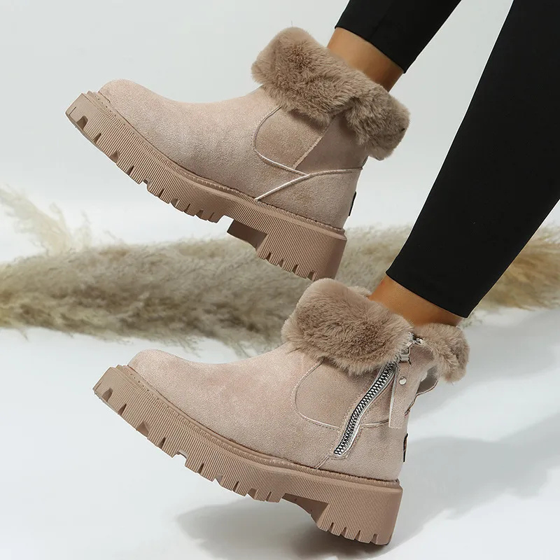 Elena | Bottines d'Hiver Élégantes à Fermeture Éclair