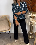 Naomi | Blusa elegante de manga larga estampada