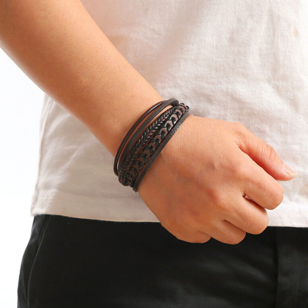 Miles | Bracelet de poignet tressé multicouche