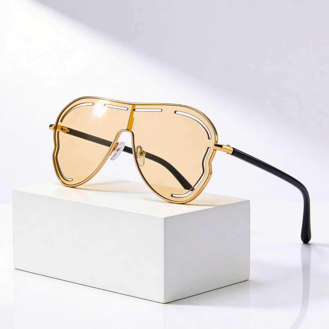 Dahlia Shield™ | Shield Gradient Aviator Sunglasses | UV400 Gold