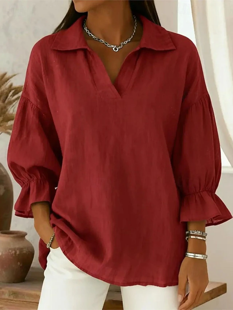 Elena | Blusa de silueta relajada con cuello
