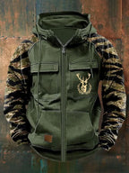 Neil | Sudadera con Capucha y Cremallera Multipolsillos Limpia
