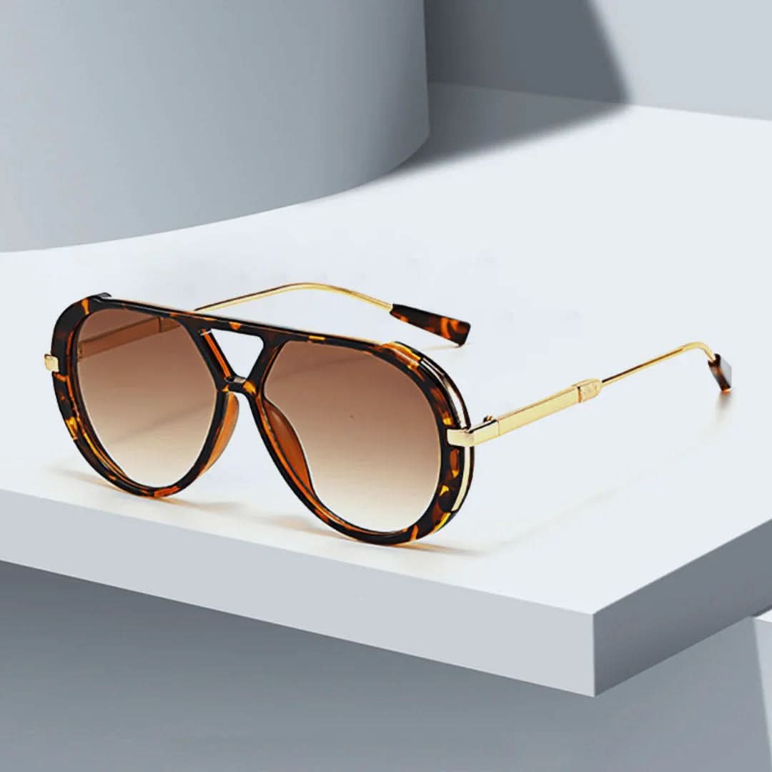 Primal Savage™ | Tiger Stripe Aviator Sunglasses | UV400 Gold