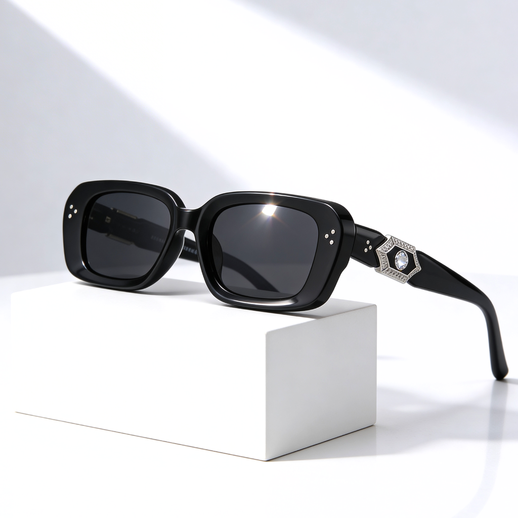 Sydney Gem™ | Rhinestone Oversized Square Sunglasses | UV400